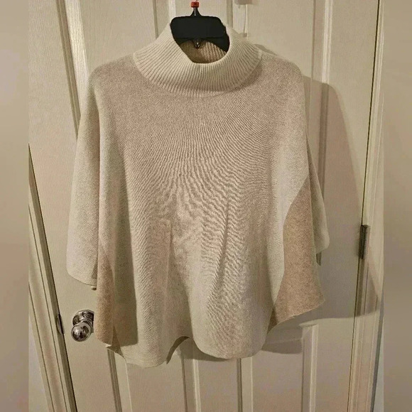 Note Di Anita Made In Italy Wool Cashmere Sweater Poncho One Size fits All - Picture 1 of 5